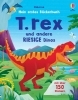 Buchcover und Innenansicht für das Buch: Mein erstes Stickerbuch: T. rex und andere RIESIGE Dinos