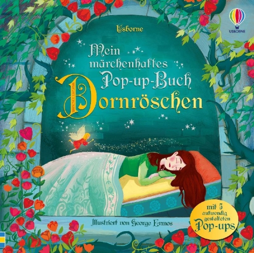 Buchcover und Innenansicht für das Buch: Mein märchenhaftes Pop-up-Buch: Dornröschen