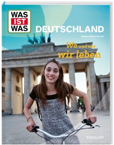Buchcover und Innenansicht für das Buch: WAS IST WAS Deutschland. Wo und wie wir leben