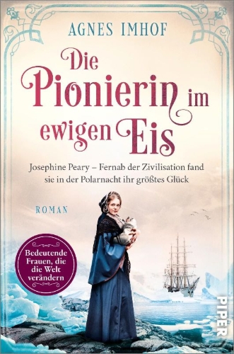 Buchcover und Innenansicht für das Buch: Die Pionierin im ewigen Eis