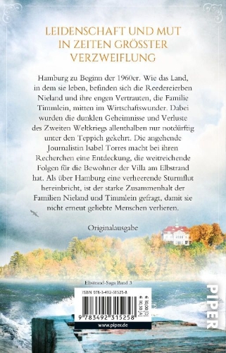 Buchcover und Innenansicht für das Buch: Sturm über der Villa am Elbstrand