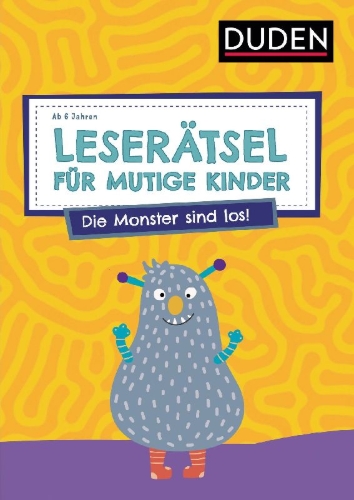 Buchcover und Innenansicht für das Buch: Leserätsel für mutige Kinder - Die Monster sind los! - ab 6 Jahren