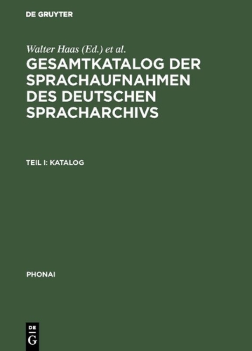 Buchcover und Innenansicht für das Buch: Gesamtkatalog der Sprachaufnahmen des Deutschen Spracharchivs