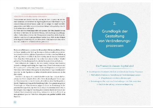 Buchcover und Innenansicht für das Buch: Change-Management in der Kita