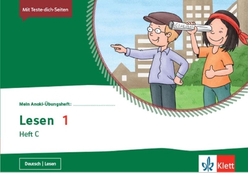 Buchcover und Innenansicht für das Buch: Mein Anoki-Übungsheft. Lesen 1. Heft C. Übungsheft Klasse 1