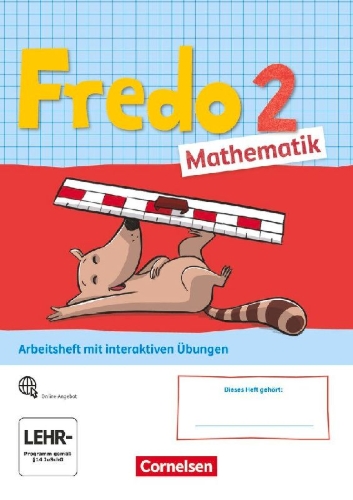 Buchcover und Innenansicht für das Buch: Fredo Mathematik 2. Schuljahr. Ausgabe A - Arbeitsheft mit interaktiven Übungen online