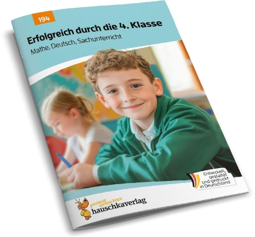 Buchcover und Innenansicht für das Buch: Erfolgreich durch die 4. Klasse - Mathe, Deutsch, Sachunterricht
