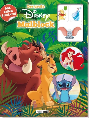 Buchcover und Innenansicht für das Buch: Disney: Der große Disney-Malblock