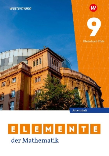 Buchcover und Innenansicht für das Buch: Elemente der Mathematik SI 9. Arbeitsheft mit Lösungen. Für Rheinland-Pfalz