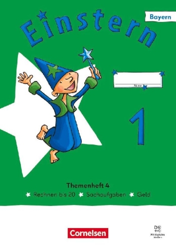 Buchcover und Innenansicht für das Buch: Einstern Mathematik 1. Jahrgangsstufe - Bayern 2026 - Themenheft 4 - Verbrauchsmaterial