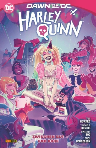 Buchcover und Innenansicht für das Buch: Harley Quinn 38-43; Harley Quinn 2025 Annual 1