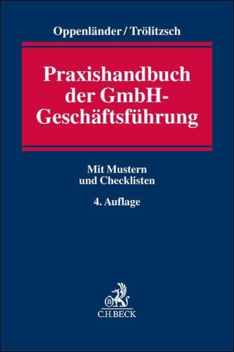 Buchcover und Innenansicht für das Buch: Praxishandbuch der GmbH-Geschäftsführung