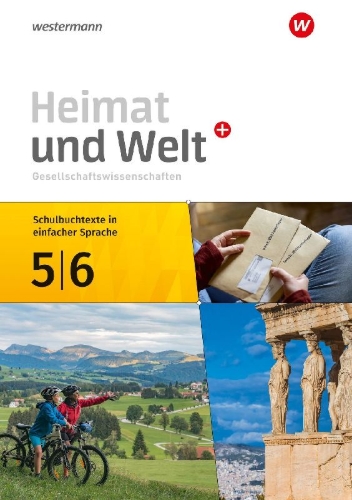 Buchcover und Innenansicht für das Buch: Heimat und Welt Plus 5 / 6. Schulbuchtexte in einfacher Sprache. Für Berlin und Brandenburg