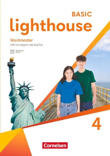 Buchcover und Innenansicht für das Buch: Lighthouse Band 4: 8. Schuljahr - Basic Edition - Wordmaster mit Lösungen und Audios