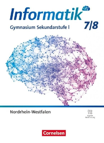 Buchcover und Innenansicht für das Buch: Informatik - Gymnasium Nordrhein-Westfalen ab 2026 - 7./8. Schuljahr