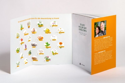 Buchcover und Innenansicht für das Buch: Selbst heilen mit Kräutern