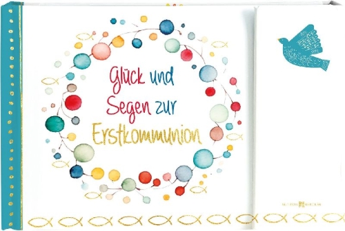 Buchcover und Innenansicht für das Buch: Glück und Segen zur Erstkommunion
