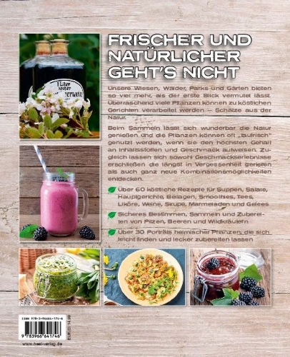 Buchcover und Innenansicht für das Buch: Essbare Schätze aus der Natur: Erkennen - Sammeln - Zubereiten