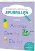 Buchcover und Innenansicht für das Buch: Schreiben lernen mit Spurrillen - Silben