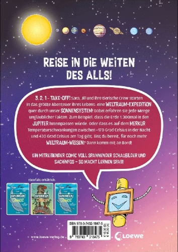 Buchcover und Innenansicht für das Buch: Science Comics - Solar System