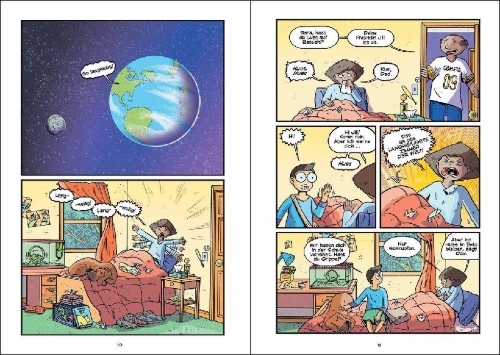 Buchcover und Innenansicht für das Buch: Science Comics - Solar System