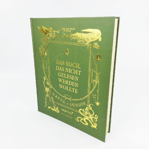 Buchcover und Innenansicht für das Buch: Das Buch, das nicht gelesen werden wollte