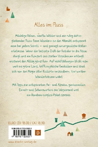Buchcover und Innenansicht für das Buch: Altmühltal. Wandern für die Seele