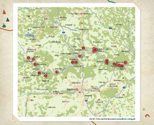Buchcover und Innenansicht für das Buch: Altmühltal. Wandern für die Seele