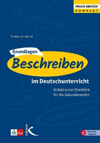 Buchcover und Innenansicht für das Buch: Grundlagen: Beschreiben im Deutschunterricht