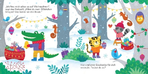 Buchcover und Innenansicht für das Buch: Hörst du das? In der Weihnachtszeit