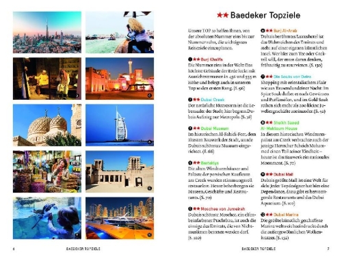 Buchcover und Innenansicht für das Buch: Baedeker SMART Reiseführer Dubai