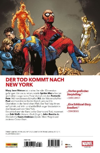 Buchcover und Innenansicht für das Buch: Amazing Spider-Man (2022) 24-26; Fallen Friend (2023) 1; Amazing Spider-Man Annual (2023) 1