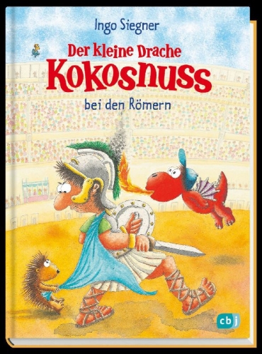 Buchcover und Innenansicht für das Buch: Der kleine Drache Kokosnuss bei den Römern