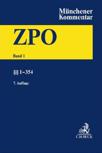 Buchcover und Innenansicht für das Buch: Münchener Kommentar zur Zivilprozessordnung  Bd. 1: §§ 1-354