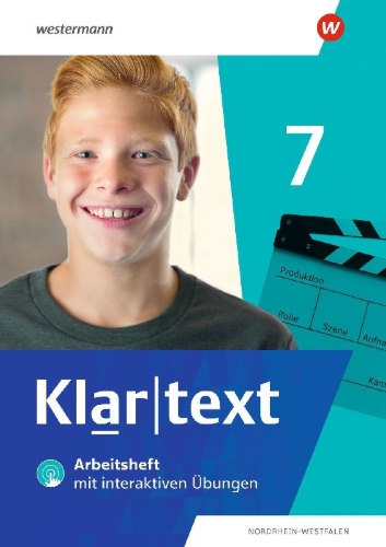 Buchcover und Innenansicht für das Buch: Klartext 7. Arbeitsheft mit interaktiven Übungen. Differenzierende Ausgabe für Nordrhein-Westfalen