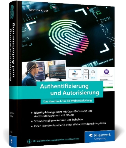 Buchcover und Innenansicht für das Buch: Authentifizierung und Autorisierung