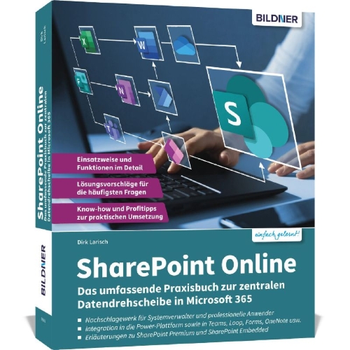 Buchcover und Innenansicht für das Buch: Sharepoint Online