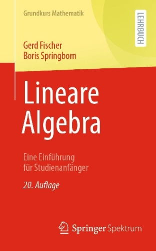 Buchcover und Innenansicht für das Buch: Lineare Algebra