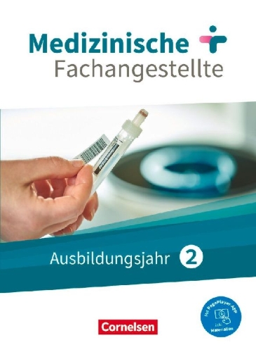 Buchcover und Innenansicht für das Buch: Medizinische Fachangestellte 2. Ausbildungsjahr. Schülerbuch. Jahrgangsband