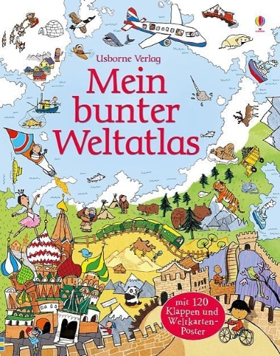 Buchcover und Innenansicht für das Buch: Mein bunter Weltatlas