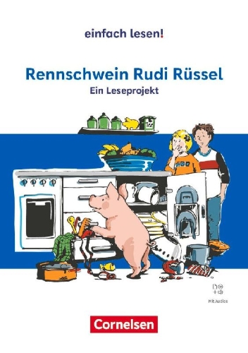 Buchcover und Innenansicht für das Buch: Rennschwein Rudi Rüssel
