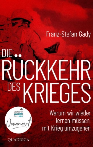 Buchcover und Innenansicht für das Buch: Die Rückkehr des Krieges