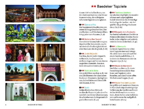 Buchcover und Innenansicht für das Buch: Baedeker SMART Reiseführer Marrakesch