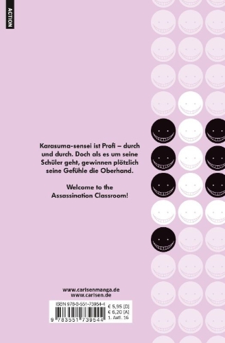 Buchcover und Innenansicht für das Buch: Ansatsu Kyoushitsu