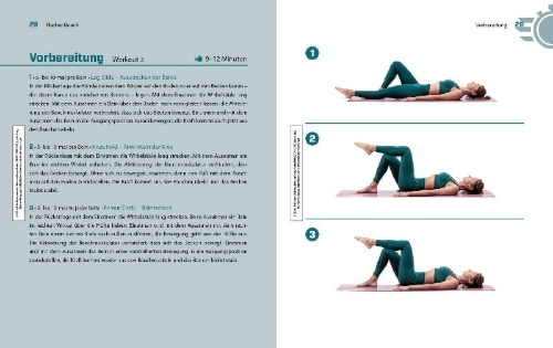 Buchcover und Innenansicht für das Buch: Express-Workouts - Pilates