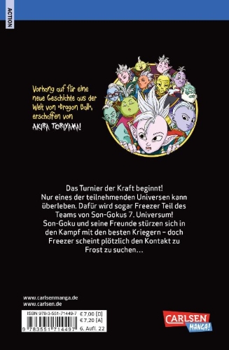 Buchcover und Innenansicht für das Buch: Dragon Ball Super