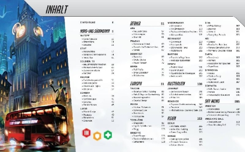 Buchcover und Innenansicht für das Buch: Overwatch: Das offizielle Kochbuch