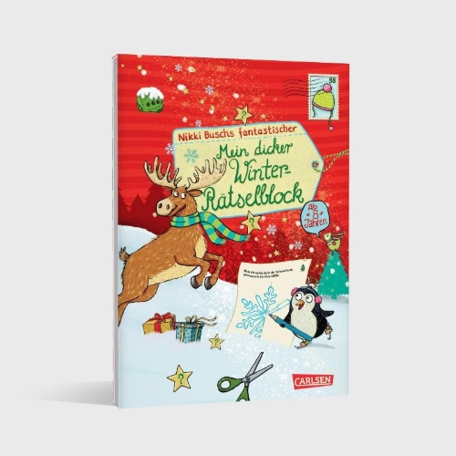 Buchcover und Innenansicht für das Buch: Mein dicker Winter-Rätselblock