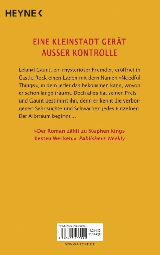 Buchcover und Innenansicht für das Buch: Needful Things