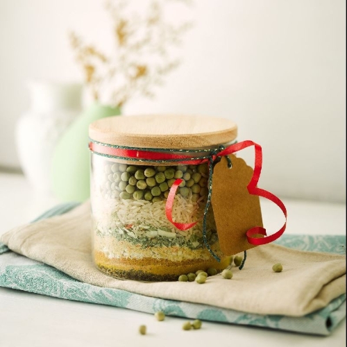 Buchcover und Innenansicht für das Buch: Geschenkeatelier. One-Pot-Mischungen
